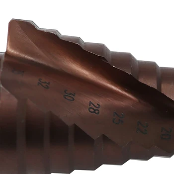 6 HSS-35mm Titanyum Kobalt 13 Adım 6,35 mm Hex Shank Pagoda Matkap ucu İle Spiral Oluk co M35 Adım Matkap Ucu Kaplı