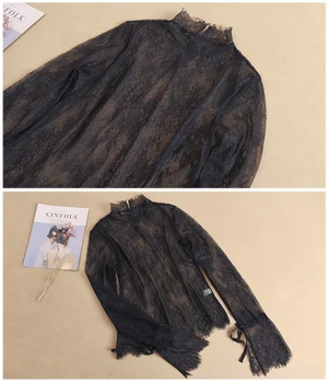 Moda Gömlek sahte yaka Yumuşak Kadın Yarım Sökülebilir Yaka uzun dantel sahte yaka Çıkarılabilir elastik Yaka bluz tığ
