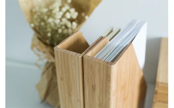 A4/A5 Kağıt için yaratıcı Bambu Ofis Dosya Rafa Eco Doğal Ahşap Kitap Rafı Çok amaçlı Masa Dekor Saklama Kutusu Masa Organizatör