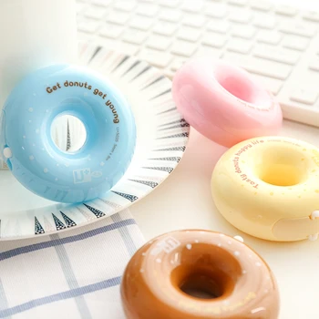 4 Sevimli Renkler Çörek Düzeltme Bandı Kawaii Kore Kırtasiye Papelaria Düzeltme Okul Ofis Malzemeleri