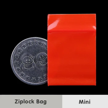 Kırmızı Mini Kilit Kavrama Plastik Ambalaj Poşetleri Gıda Şekerleme Zip Minyatür Takı açılıp kapanabilir Kalın PE Kendinden Sızdırmaz Küçük Paket Fasulye
