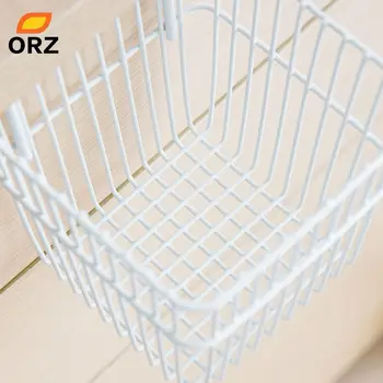 ORZ 2 adet Metal Depolama Sepeti Mutfak Kapı Dolap Çekmece Arka Askı Banyo Ofis Eşyalar Organizatör Raf Kanca Tutucu