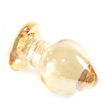 Yeni altın cam popo yetişkinler için 56mm büyük büyük çaplı kemik grefti genişletici g spot stimülatörü makat fiş anal seks oyuncakları ürünleri tak