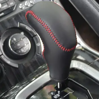 BBQ@FUKA Araba Deri Otomatik Vites Topuzu el Freni Kapağını Uygun Peugeot 3008-2016 Araba Stil Oto Aksesuarları İçin Trim