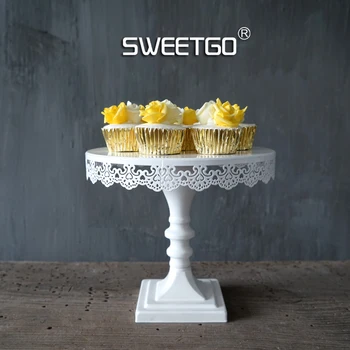 Yüksek ayak düğün Dekor araçları Kupası Avrupa tarzı pasta araçlar için stand dekorasyon stand dantel kenar Pasta kek