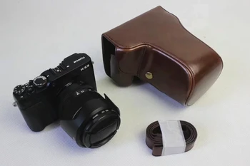 Kayışı Yüksek Kalite ile Fujifilm XE2/XE2 X-E3 16-50 18 Retra Vintage Deri Dijital Kamera Çantası Case-55 mm Kapak