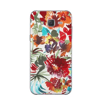Geri Samsung Galaxy J3 J5 Numarası İçin telefon kılıfı (2016) Kapak Grand Prime G530 Kabuk Yumuşak PDA Cep Telefonu Soyut Çiçek Tasarım