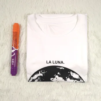 XXL Beyaz Gevşek O Komik köylü La Luna Kadın tshirt Baskılı Dünya Tasarım-Boyun Üst Tee Basit Artı Boyutu Rahat Hipster H-