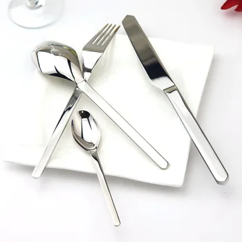 Çatal Paslanmaz Çelik Yemek Seti 24 Parça Porselen Mutfak Gümüş Batı Klasik Bıçak Çatal Kaşık Yemek Takımı