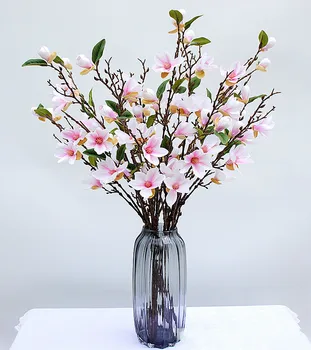 Manolya çiçek Ev düğünü 2 adet High-end simülasyon düzeni Yapay çiçek ipek çiçek sahne