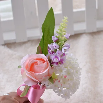 Kyunovia Düğün Balo Korsaj Gelin Bilek Korsajı el Yapımı yaka çiçeği Damat Sağdıçlar Çiçek FE15 yaka çiçeği Nedime