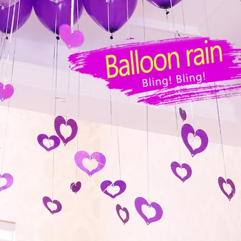 100pcs/ balon 2017 yeni düğün dekorasyon yıldız yağmuru kartı kolye düğün malzemeleri sahne Ücretsiz Kargo düzen aşk kolye