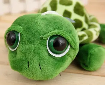 Arkadaş için 1 adet Ordu Yeşil Büyük Gözleri Kaplumbağa Peluş & Dolması Oyuncak Deniz Hayvanları Peluş Oyuncak Kaplumbağa Kolye en İyi Hediye 20cm