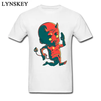 Havalı Tshirt Erkek Komik Tasarım Şeytan T Acele Baskı Var-Sıcak Satış Gömlek %100 Pamuk Kumaş Elbise Artı Boyutu Film Tees Üstler