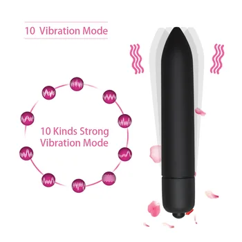 Kadın için Prostat Masajı Seks Oyuncakları Vibratör silikon Popo Fiş Anal Seks Oyuncak Takı Anal plug + 10 Hız Mini G-Spot Mermi