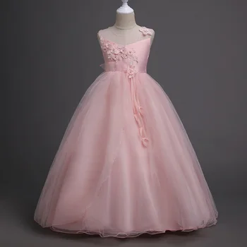 Kızlar 2018 yeni Çiçek Çocuk Prenses Parti Elbiseler Töreni Bebek Giysileri Yaz Kızın Doğum günü giyim gelinlik Elbise