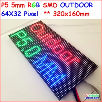 Tam renkli led modülü açık p5, p5 2828 IP 65,yüksek parlaklık 5500 sirke, 1/8 tarama,64*32 P, fullcolor açık SMD LED Panel SMD
