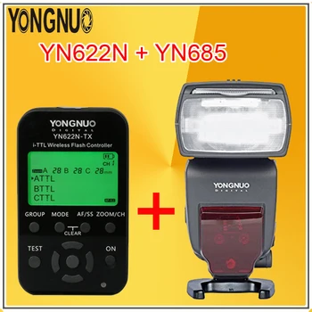 YONGNUO YN685 Kablosuz Yüksek Hızda Senkronizasyon TTL Flaş YN622N Alıcısı + Kurmak Flaş-Nikon Kameralar İçin LED Verici TX