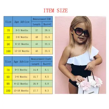 Yeni doğan Bebek Kız Elbise 0 18 Tek Omuz Elbise Badi Sunsuit Tulum Fırfır Sevimli