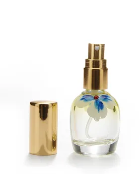 30pcs 10 ml Cam Parfüm Sprey Şişe Sprey Doldurulabilir Küçük Renkli Parfüm Şişesi Çiçek Boyama Parfüm Şişe Sprey