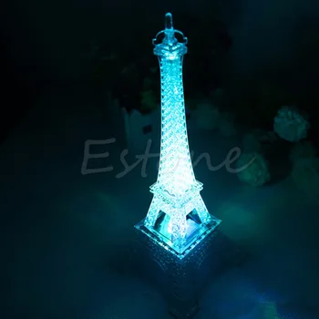 1 adet Güzel Eyfel Kulesi Gece Işık Luminaria Sevimli Art Deco Masa Lambası Yatak Odası Dekorasyonu Küçük Luminaria Mesa Aydınlatma LED