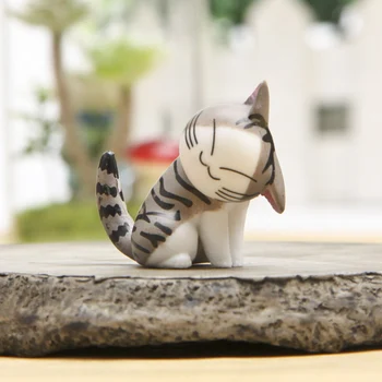 9pcs Karikatür Hayvan Sevimli Kedi Minyatür Aksesuarları Bebek Peri Bahçe Minyatür Ev Dekorasyon Çocuklar İçin Oyuncak Figürler