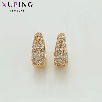Moda Küpe Altın Rengi Xuping 11.11 Fiyatları 26877 Sentetik CZ Yeni Tasarım Yüksek Kaliteli Nişan Hediye Kaplama