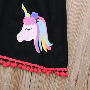 Uzun süre Saf Bebek kız bebek çocuk unicorn baskı-T shirt gömlek 2018 yeni ilkbahar yaz giyim pantolon kollu