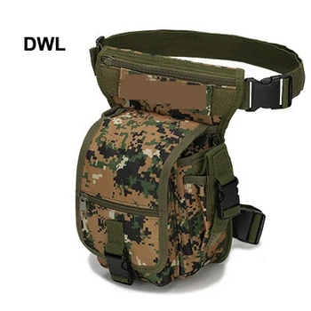 HT19 kamp için açık spor çanta taktik airsoft yürüyüş kamuflaj özelliğine sahip çok fonksiyonlu taktik kemer bacak çanta-005
