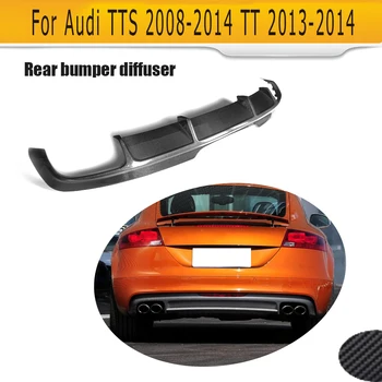 2008 Audi TTS için karbon Fiber Oto Araba Arka Tampon Difüzör Lip Bumper - TT 2013