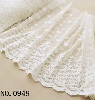 DİY Yeni Bayan elbise için toptan 5 Yard/sürü Dantel kumaş DİY giyim aksesuarları beyaz örgü çiçek nakış dantel kumaş Dantel