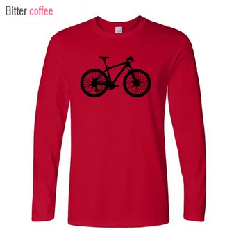 Grafik Tees Bisikleti ACI KAHVE Erkek Erkek Tasarım Özel Uzun Kollu T Shirt Erkek Artı Boyutu baskı Tops & Tees Gömlek