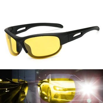 -Parlama Erkek Sürüş Gözlüğü Eyewears Gafas de sol UV400 Gece Görüş Anti uzun Koruyucusu Yüksek Kaliteli Erkek Polarize güneş Gözlüğü