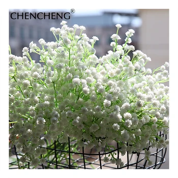 Düğün Sahte Çiçekler Gypsophila paniculata çiçek 52 CM Uzunluğu Beyaz Düğün Buketi Yapay Babysbreath CHENCHENG Dekorasyon