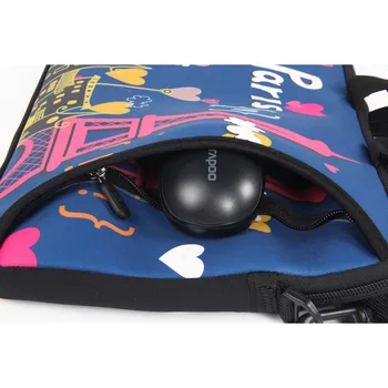 13 15 15.4 15.6 17 17.3 için özelleştirilebilir laptop çantası renkli çiçek laptop omuz çantası dizüstü bilgisayar kol çantası tablet kılıf