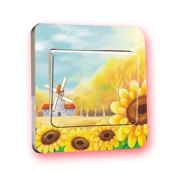 9/8 9 Çıkarılabilir Diy*.6*8.6 cm Kalp şeklinde Mor Karahindiba Çiçek Serisi Çıkartmaları Ev Dekorasyon Duvar Sticker Poster Geçin