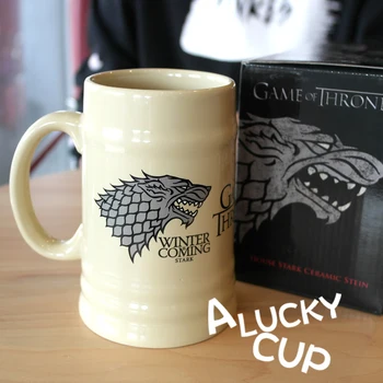 Thrones oyunu Dragon Kahve Fincanı Kurt Bardak Süt Bardak ve Kupalar Doğum günü Hediye Drinkware 500 ml