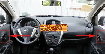 Kapı Kapak iç kapı Nissan Versa güneşli 2010 2011 2012 2013 abs latio için kase kapağı Şekillendirme 4pc Araba krom
