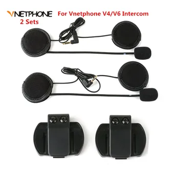 V6/V4 Moto Bluetooth Kask İnterkom Kulaklık İnterkom için 2 adet Kulaklık Mikrofon Kulaklık Hoparlör ve küçük Aksesuarlar için uygundur