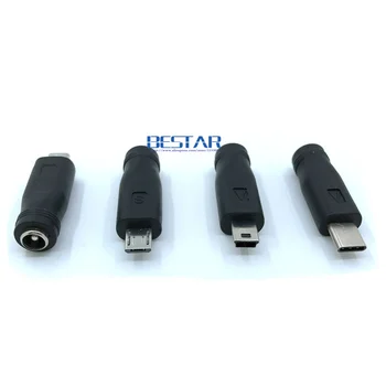 5 V DC 5.5 * 2.1 mm Güç girişi USB 3.1 Type C USB-C Tipi-c 5.5 mm *2.1 mm Mini USB ve Mikro USB DC Güç bağlantısı Adaptör