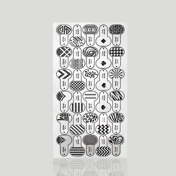 Tırnak Boyama Tırnak Araçları için OPHİR 10x Geometrik Desen Airbrush Tırnak Sanat Sayfaları Şablon Metalik Şablonlar _OP1