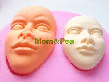 Anne&Pea 0168 Ücretsiz Kargo Yüzleri Silikon Kalıp Kek Dekorasyon 3D Fondan Kek Kalıp Gıda Sınıfı Silikon Kalıp Şeklinde