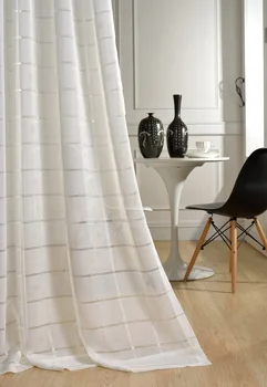 Beyaz Tül Perdeler Oturma Odası Cortina Modern Pencere Yatak Odası Tül Rideaux İçin Sağlam Cortinas Perde Le Salon Dökün
