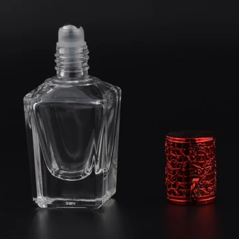 Metal Rulo Topu İle Kadınların Mini Doldurulabilir Parfüm Şişesi İçin MUB - 15 ml Uçucu Yağ Cam Şişe