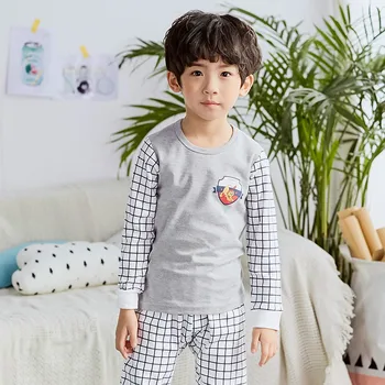 Erkek Pijama Karikatür çocuk Pijama sevimli Evde pijama Çocuk Pijama Bebek Giysileri pamuklu pijama Set Kızlar 2-14 Yıl boyutunu Ayarlayın