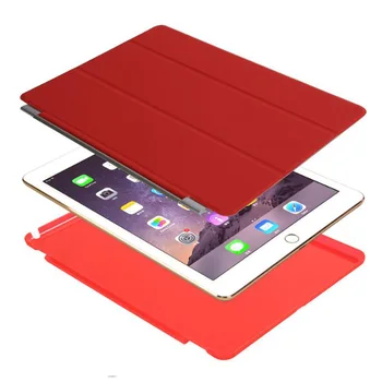 Apple ipad air 2 ipad 6 PU Deri Manyetik Ön kapak İçin RYGOU Smart Cover Sabit Geri iPad Hava Durum 2 Tablet C için Kapak+