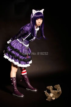 LOL Gotik Lolita Annie Üniforma Kıyafet Anime Cosplay Kostüm Hizmetçi