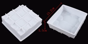 Dondurmalar Çikolatalar İçin SHENHONG Lav 3D Pasta Kalıpları Hücreleri Pastası Sanat Pasta Kalıp Pan Dekor Aksesuarları Geometrik şekiller