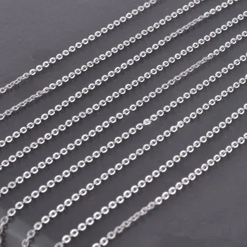 50pcs 2.5 mm Moda Kadın Toptan Toplu Gümüş Paslanmaz Çelik Güçlü İnce Rolo O Linki Kolye Zincir Kaynak