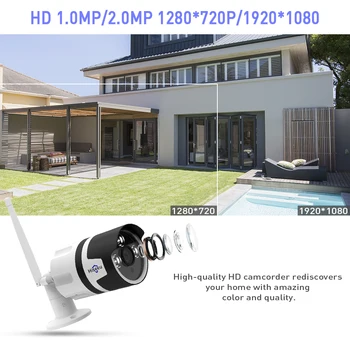 HD 720P 1080P Wifi IP Kamera Kablosuz Ev Güvenlik Kurşun Camara Açık su Geçirmez iki yönlü ses
